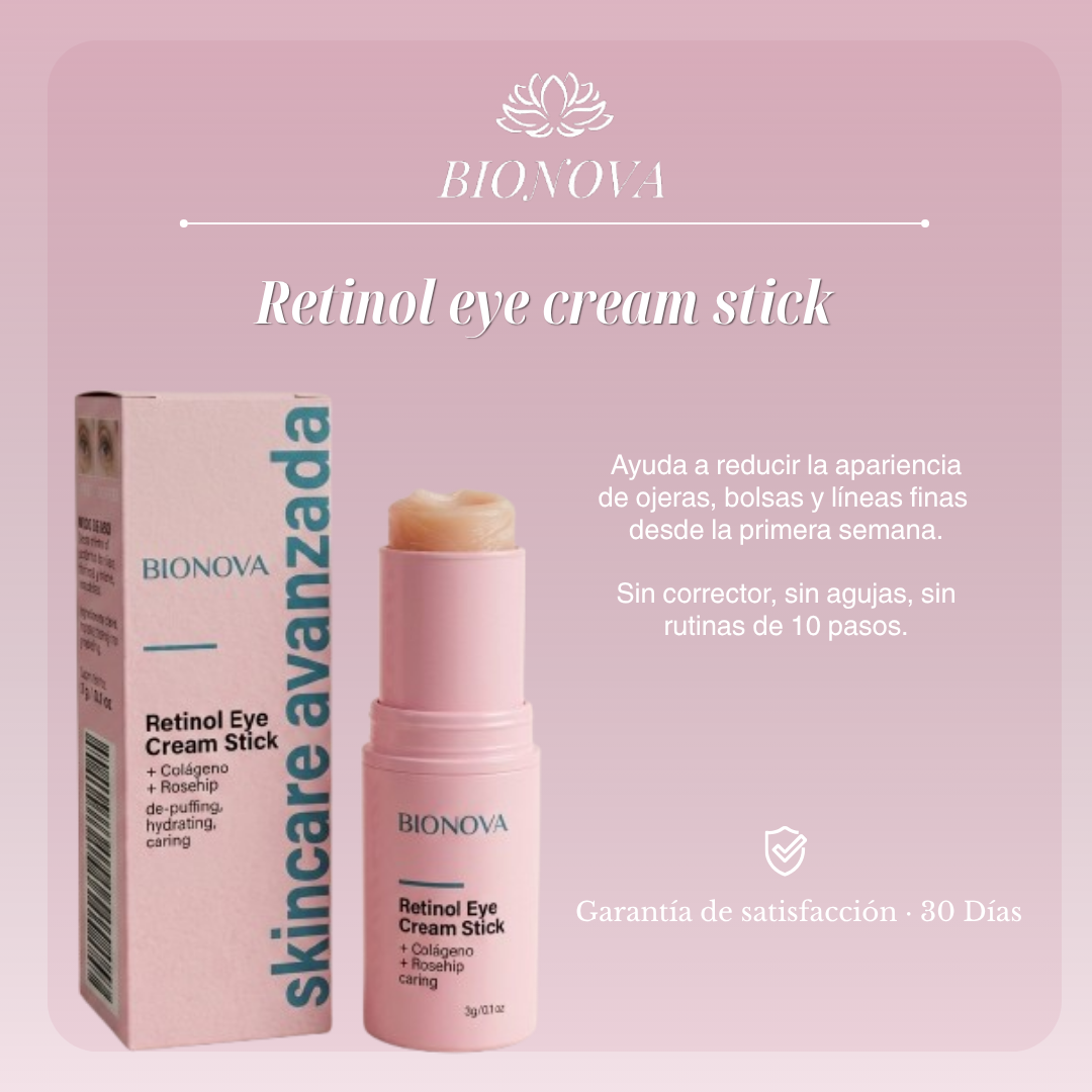 Bionova Retinol Eye Stick — Eliminates Dark Circles, Bags, and Fine Lines